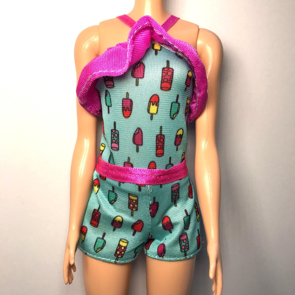 Barbie Doll Clothing Fashionistas #17 Ice Cream Blue Pink Romper DGY60